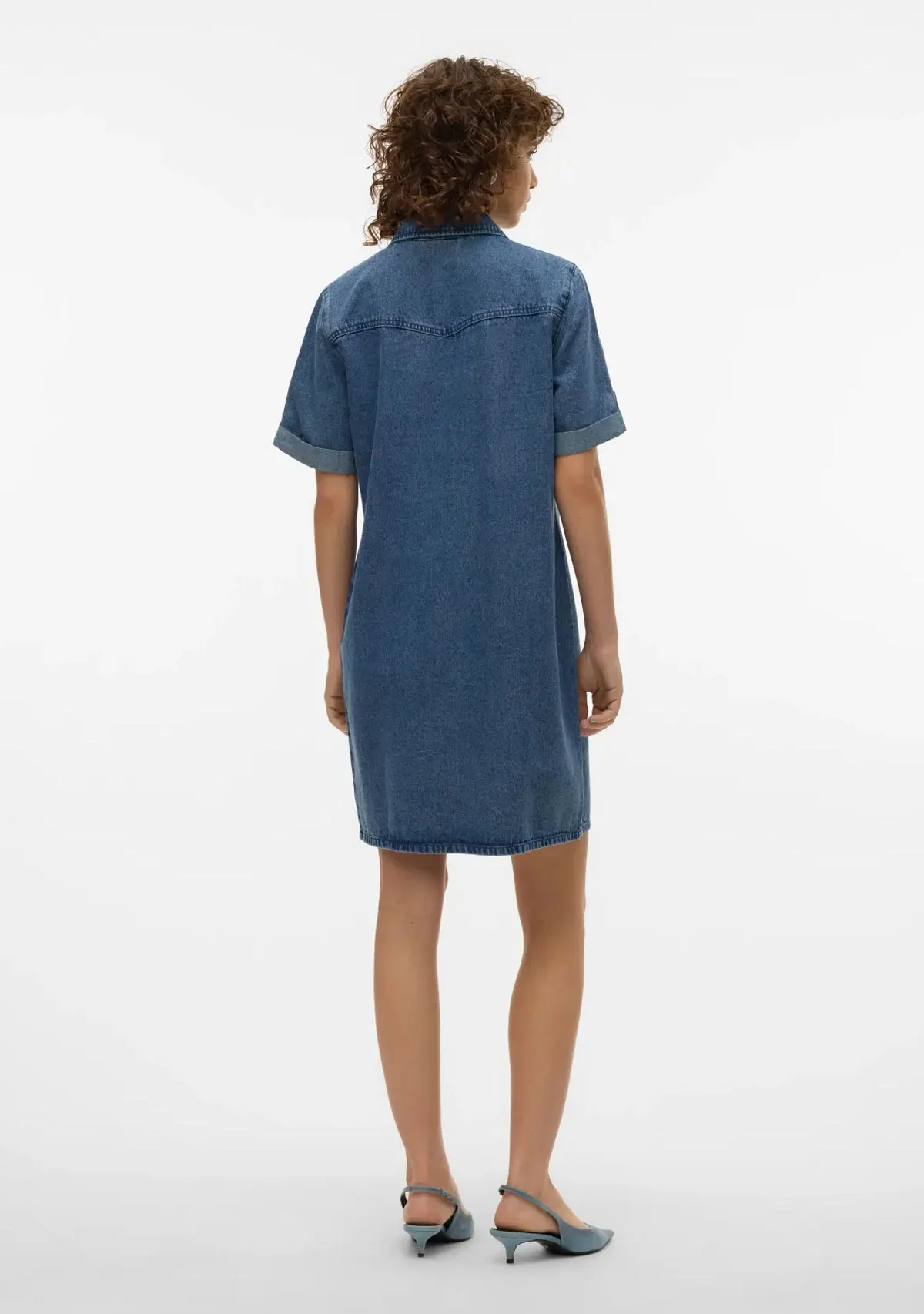 VM Jennie SS Short Denim Dress - Image 4