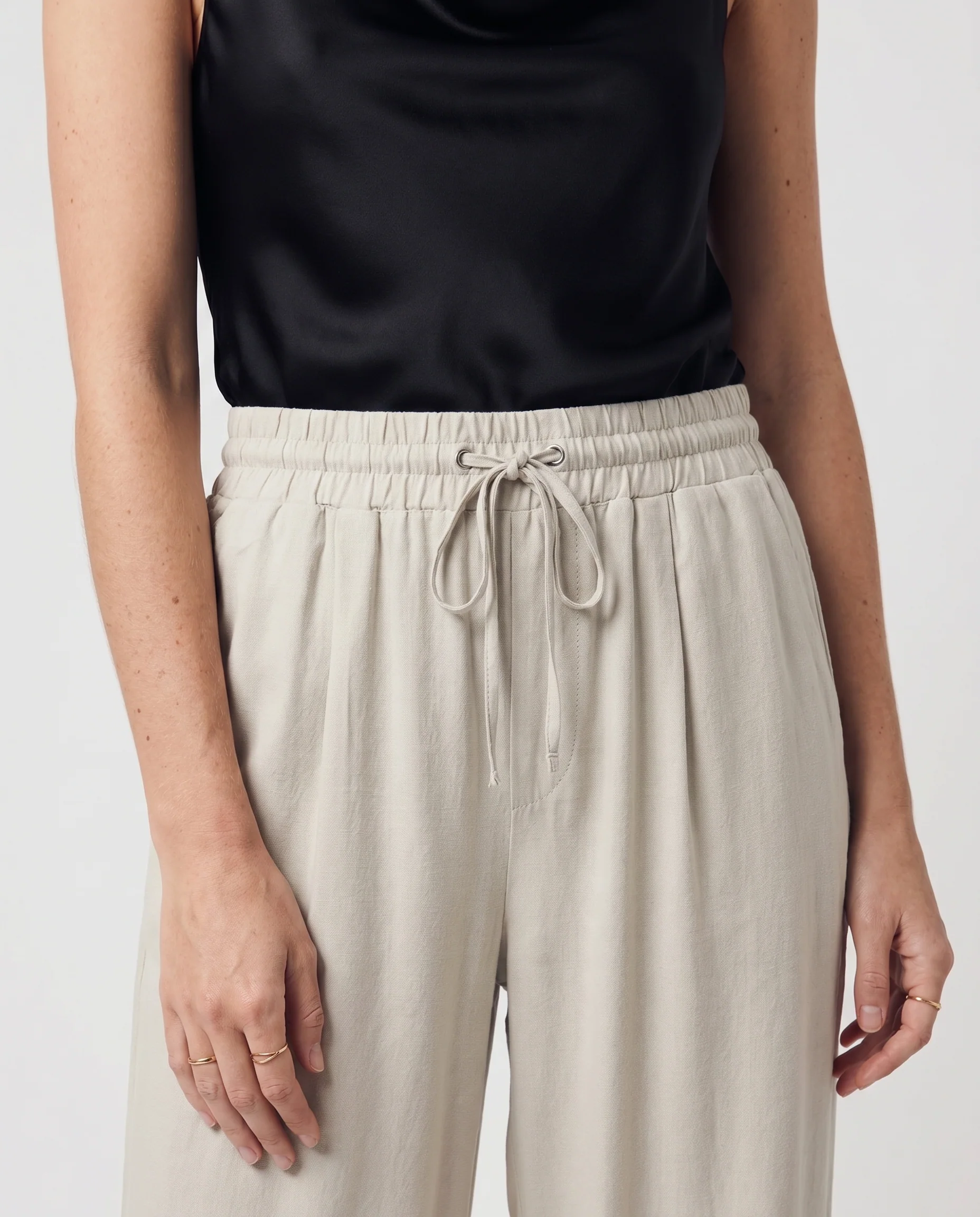 Vm Jes Milo Wide Pants Noos Silver Lining - Image 3