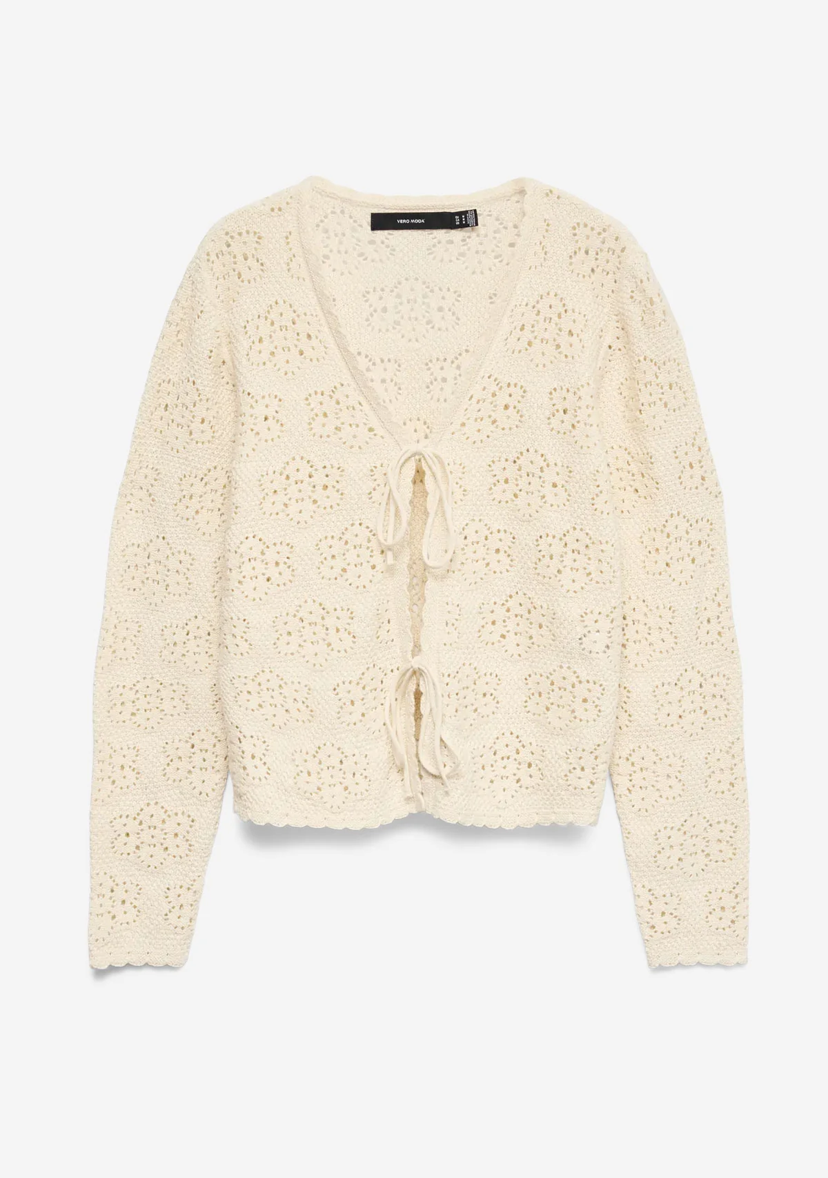 Vmava Ls V-Neck Tie String Cardigan Birch