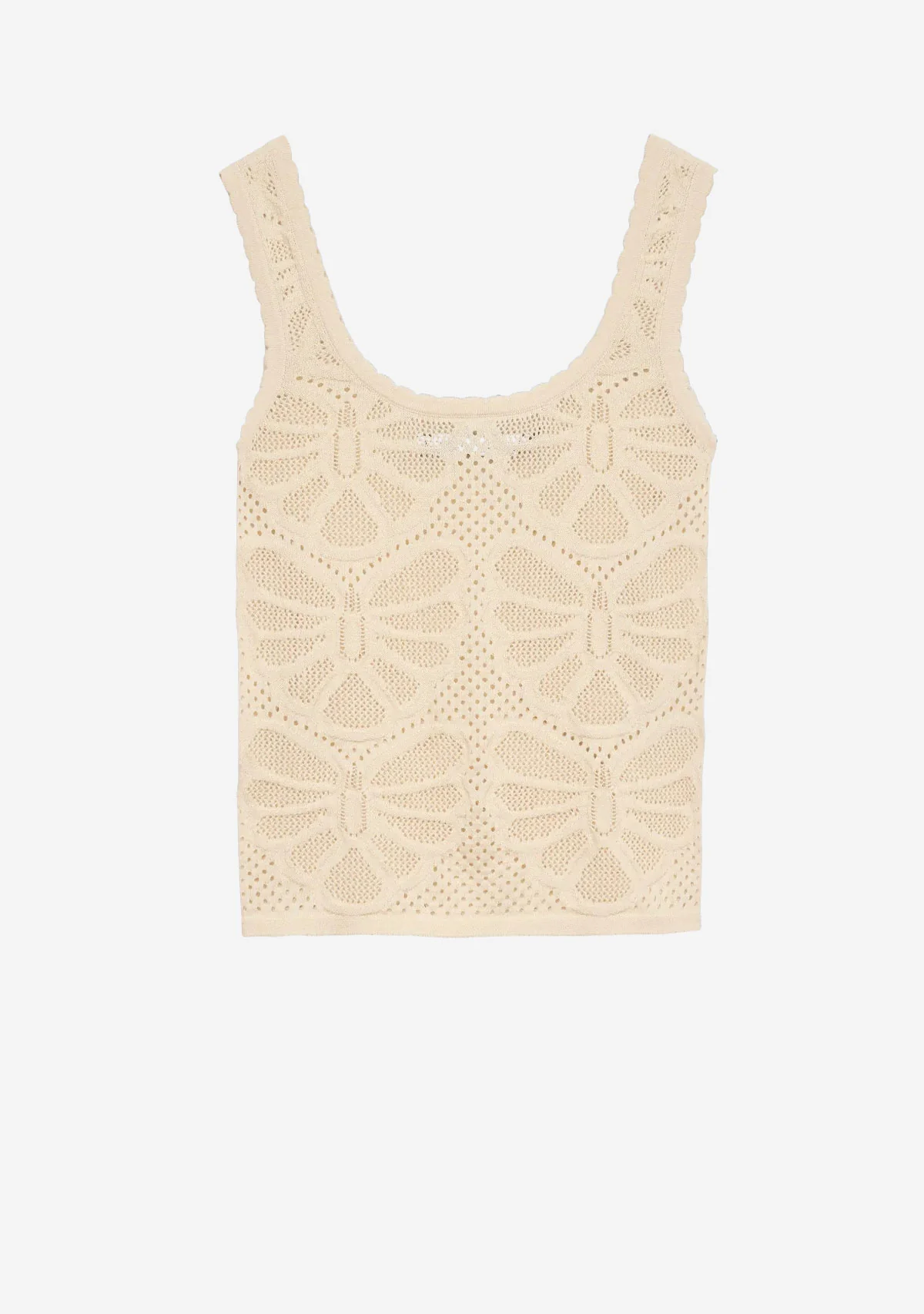 Vmcarlin Sl U-Neck Top Birch - Image 5