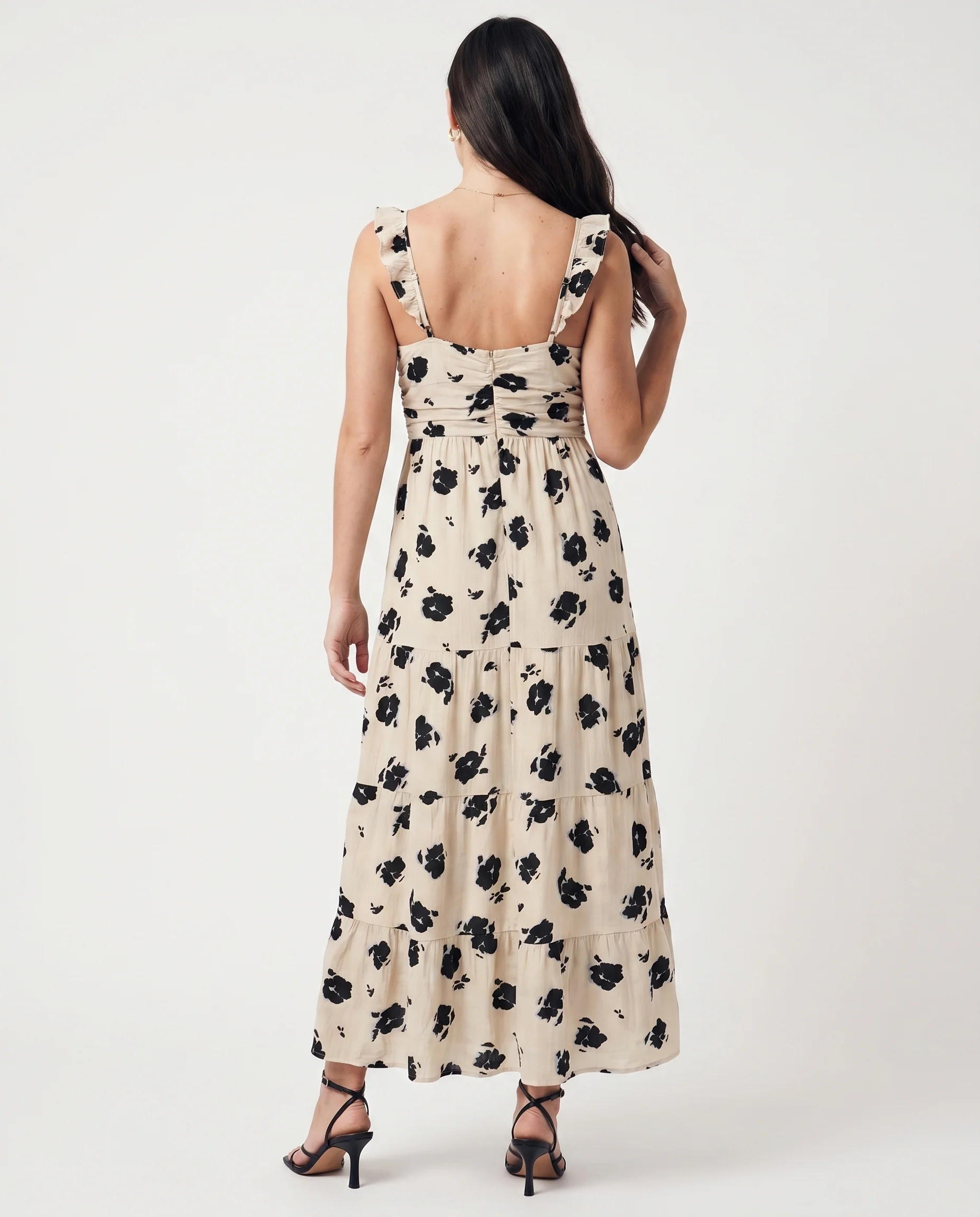 Vmdicthe Sl Frill Ankle Dress Pumice Stone Alma - Image 2