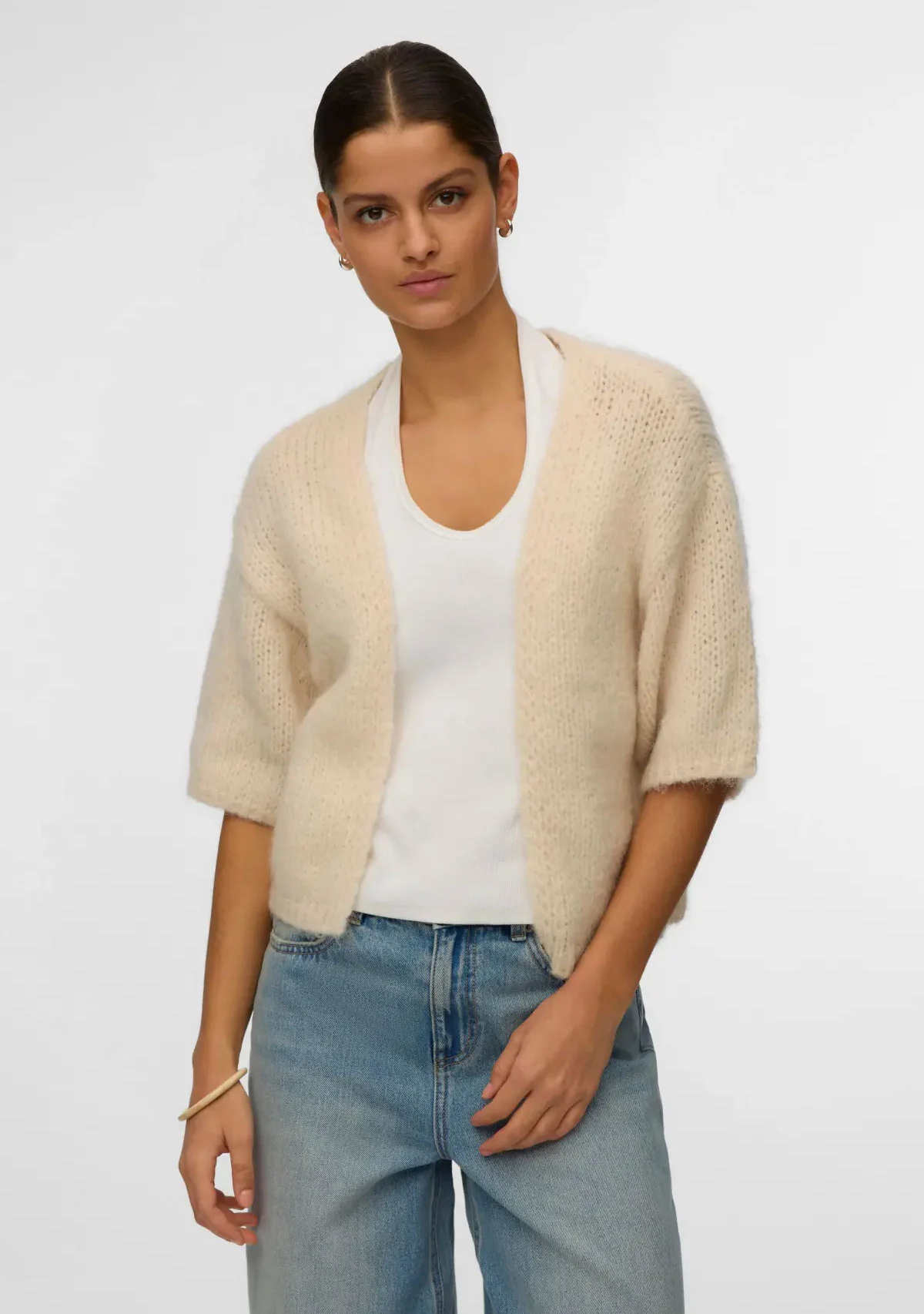 Vmmaybe 2/4 Open Cardigan Noos Birch - Image 2