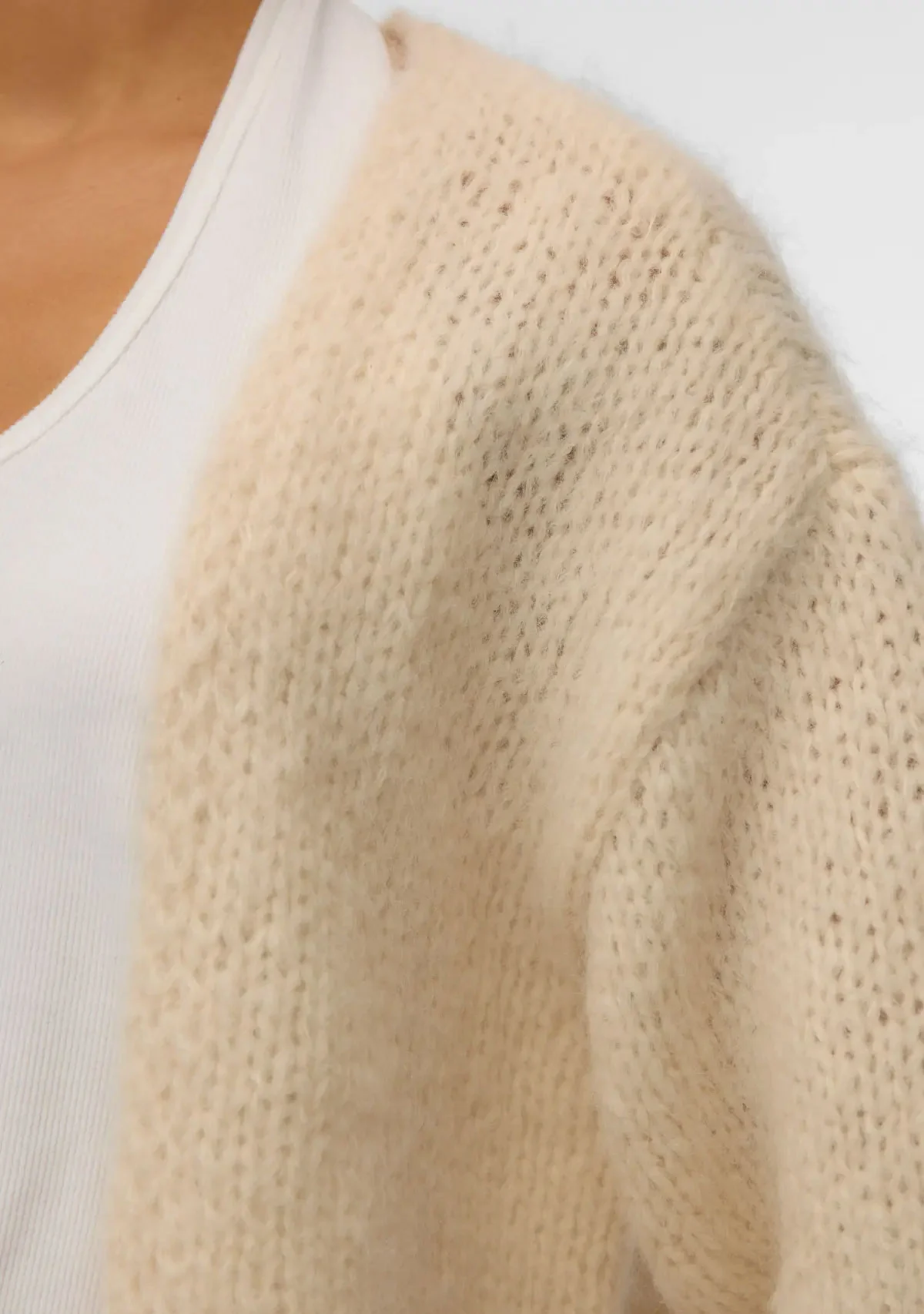Vmmaybe 2/4 Open Cardigan Noos Birch - Image 4