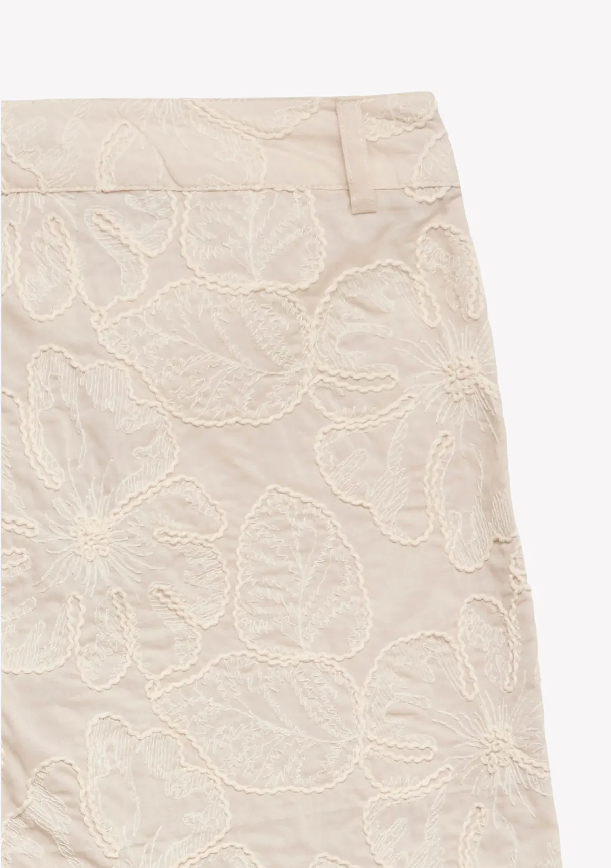 Vmmillia Hw Embroidery Shorts Oatmeal - Image 2