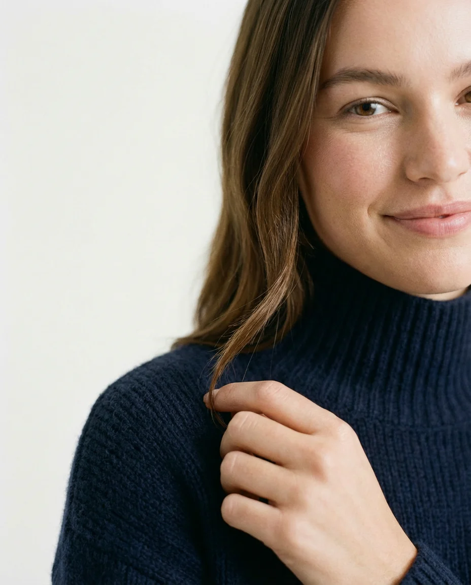 Wool Blend Mock Neck Sweater - Image 4