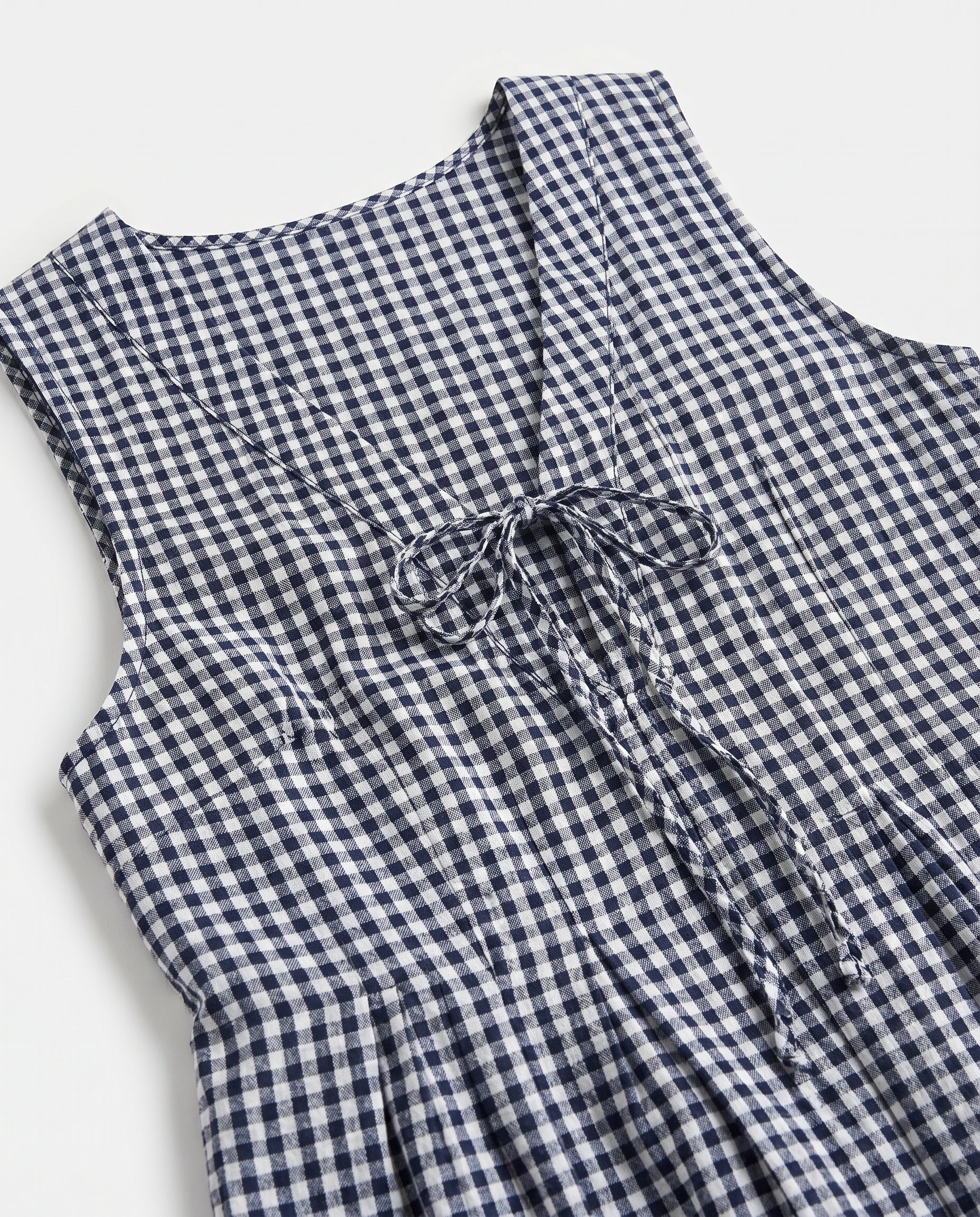 Zoey Mini Dress Navy Gingham - Image 3